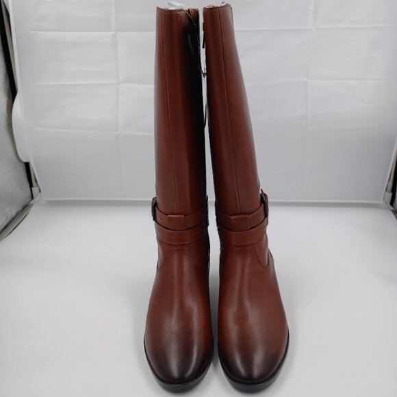 Naturalizer Reid Riding Boot in Cinnamon Leather Women's Size 8.5- Wide Calf - Picture 2 of 6